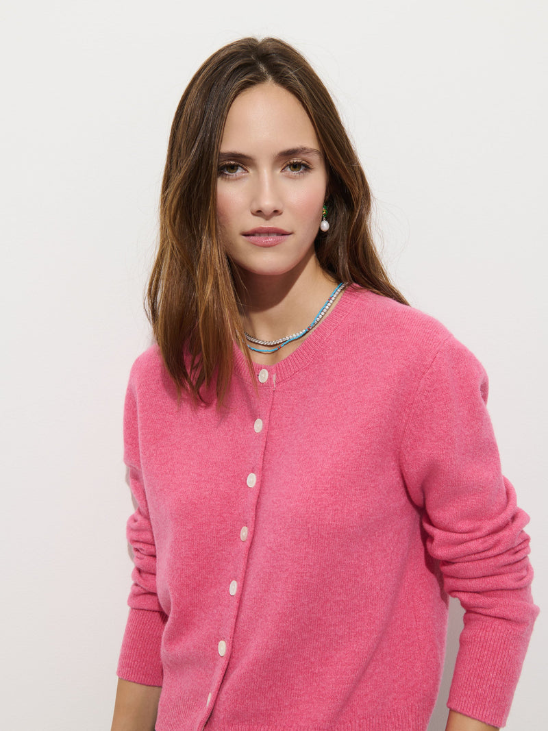 Elizabeth Street Cardigan in Cherry Blossom, styled