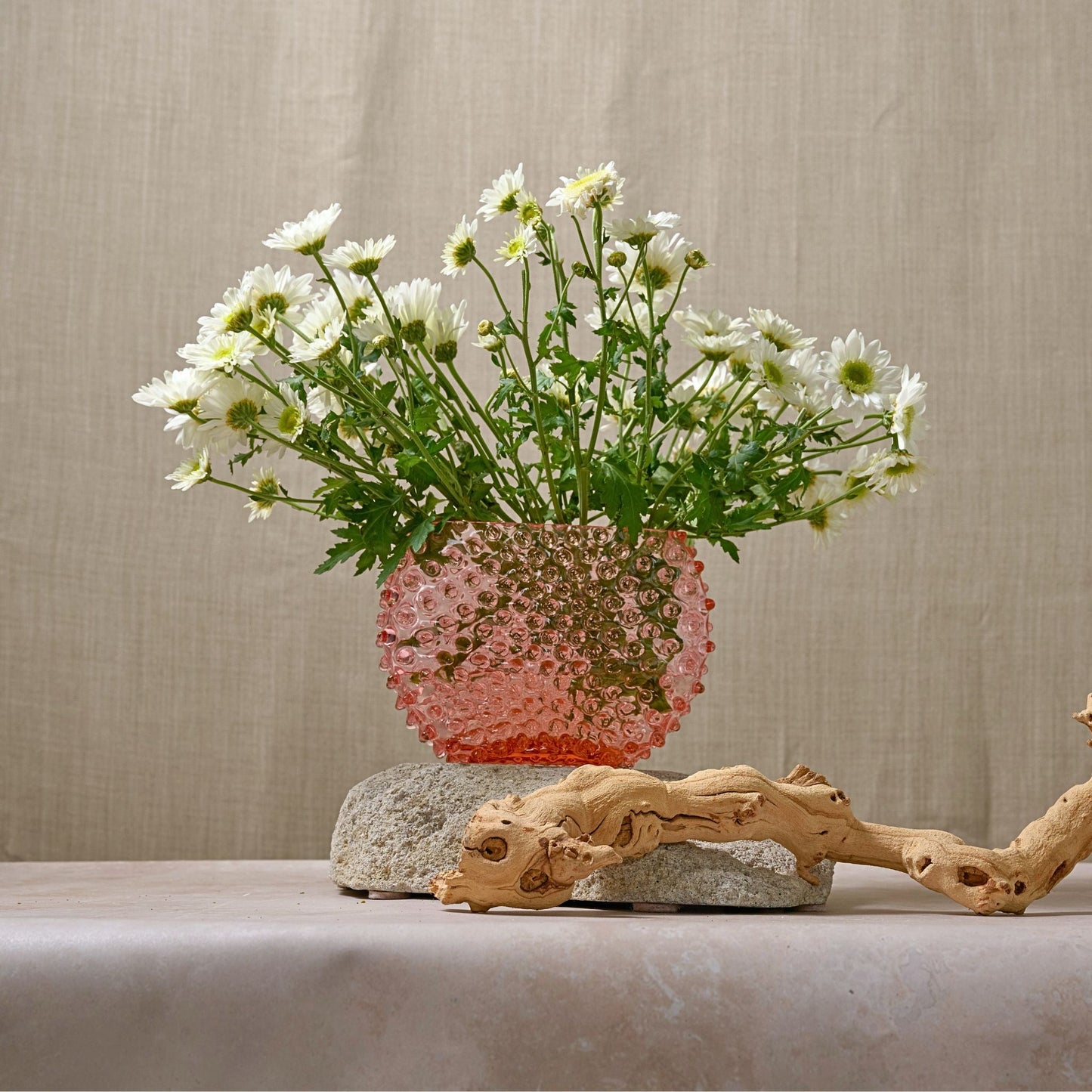 Hobnail Vase - Optic - Rose Bronze