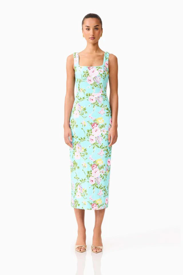 Elliatt - Emmeline Square Neck Midi Dress - Mint Green