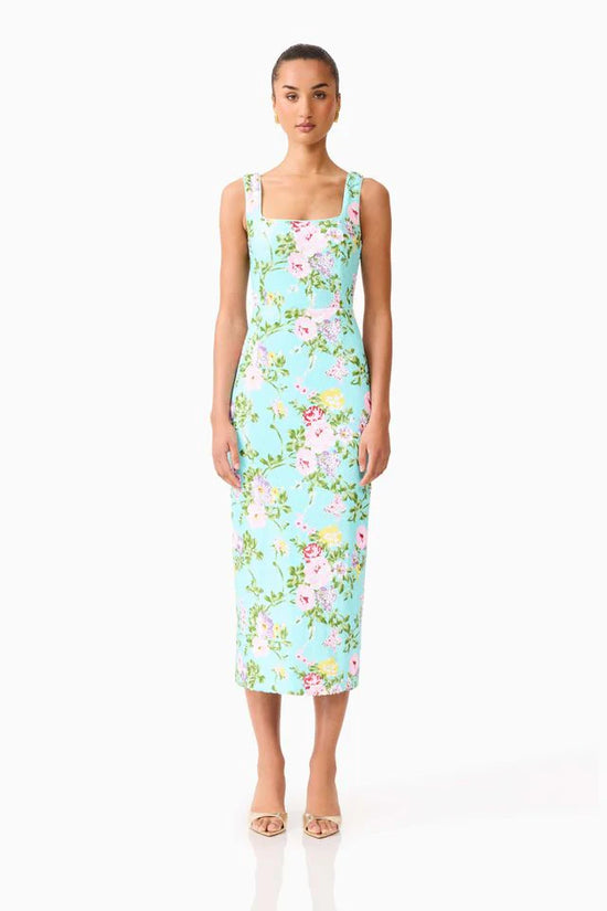 elliatt dress green Georgia Cocktail Maxi Dress In Green By Elliatt