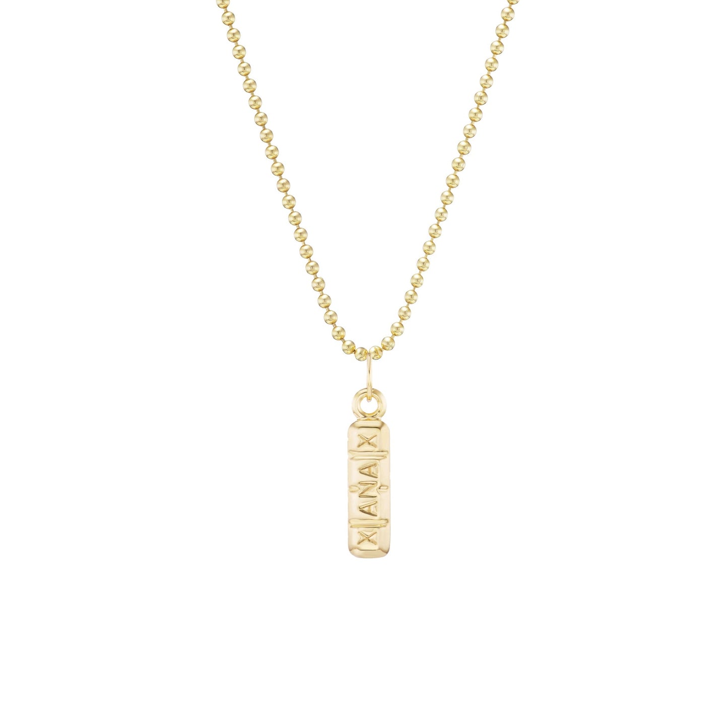 Gold Xanax Bar Pendant