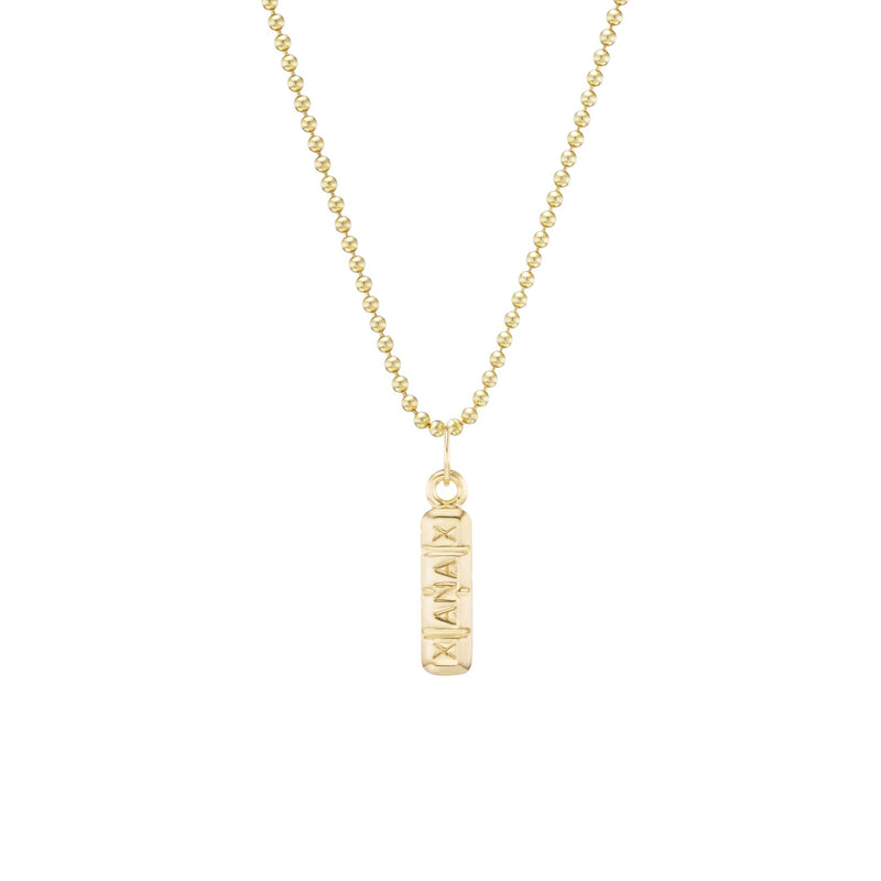 Gold Xanax Bar Pendant