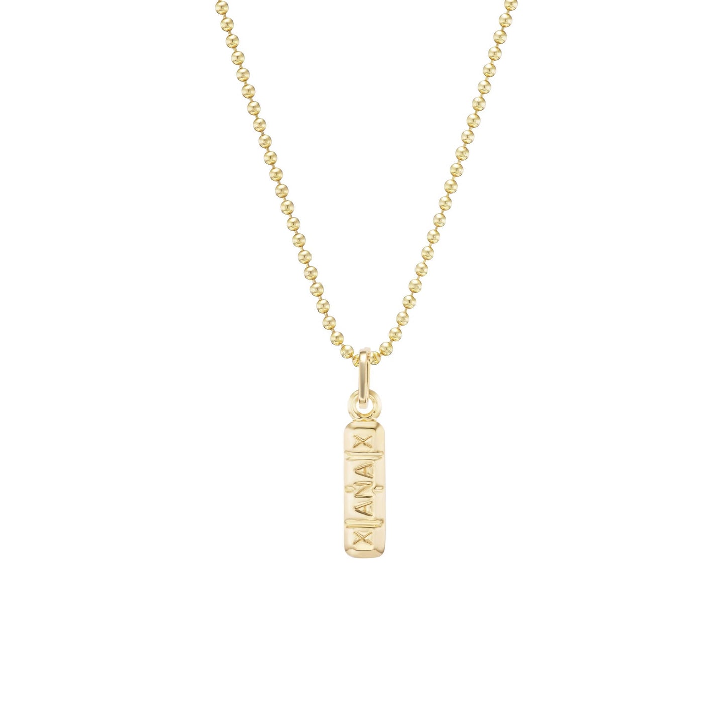 Gold Xanax Bar Pendant