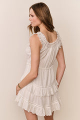 LoveShackFancy - Zayan Heart Eyelet Cotton Mini Dress - White