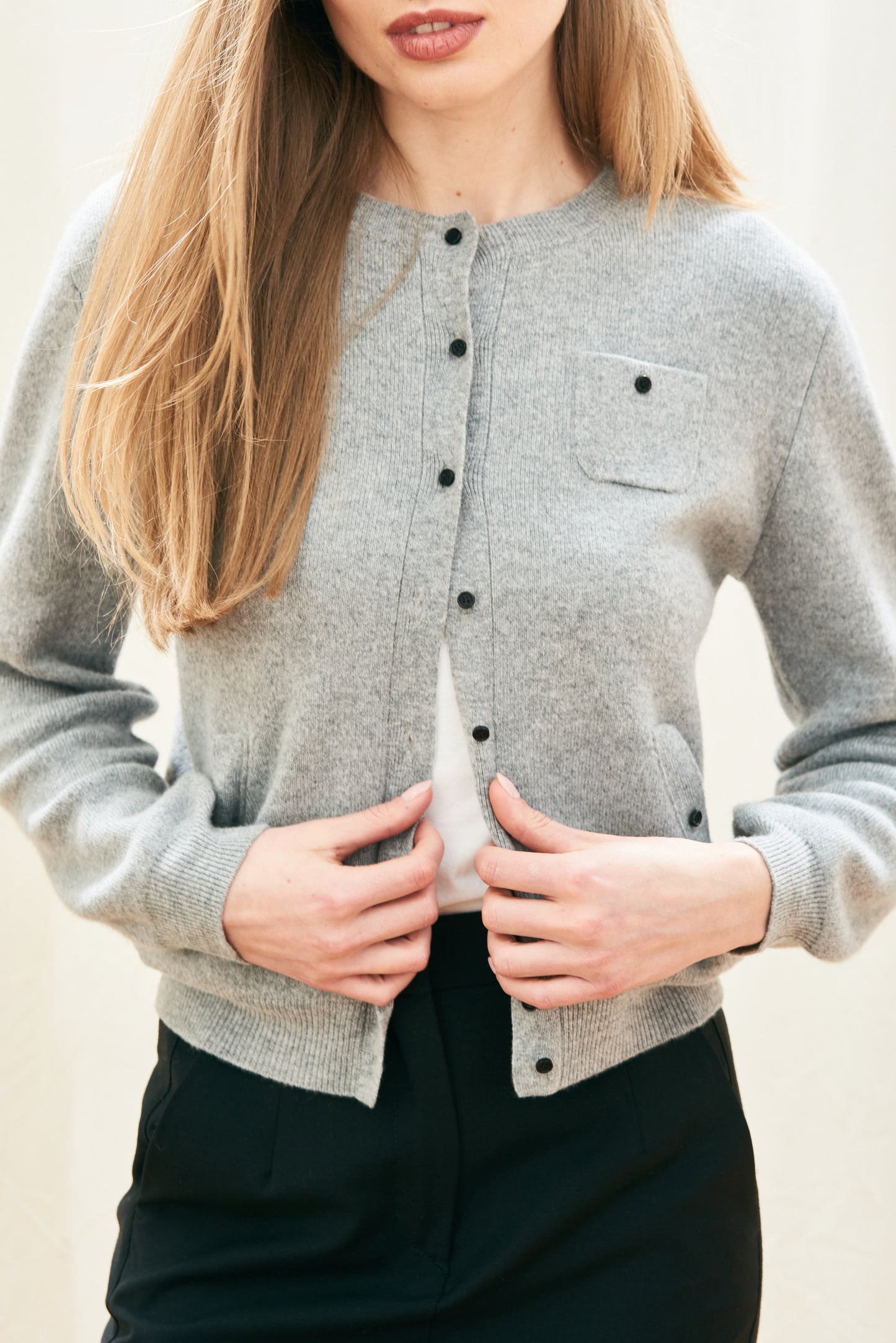 Jumper 1234 - Multi Pocket Cardigan - Smoke