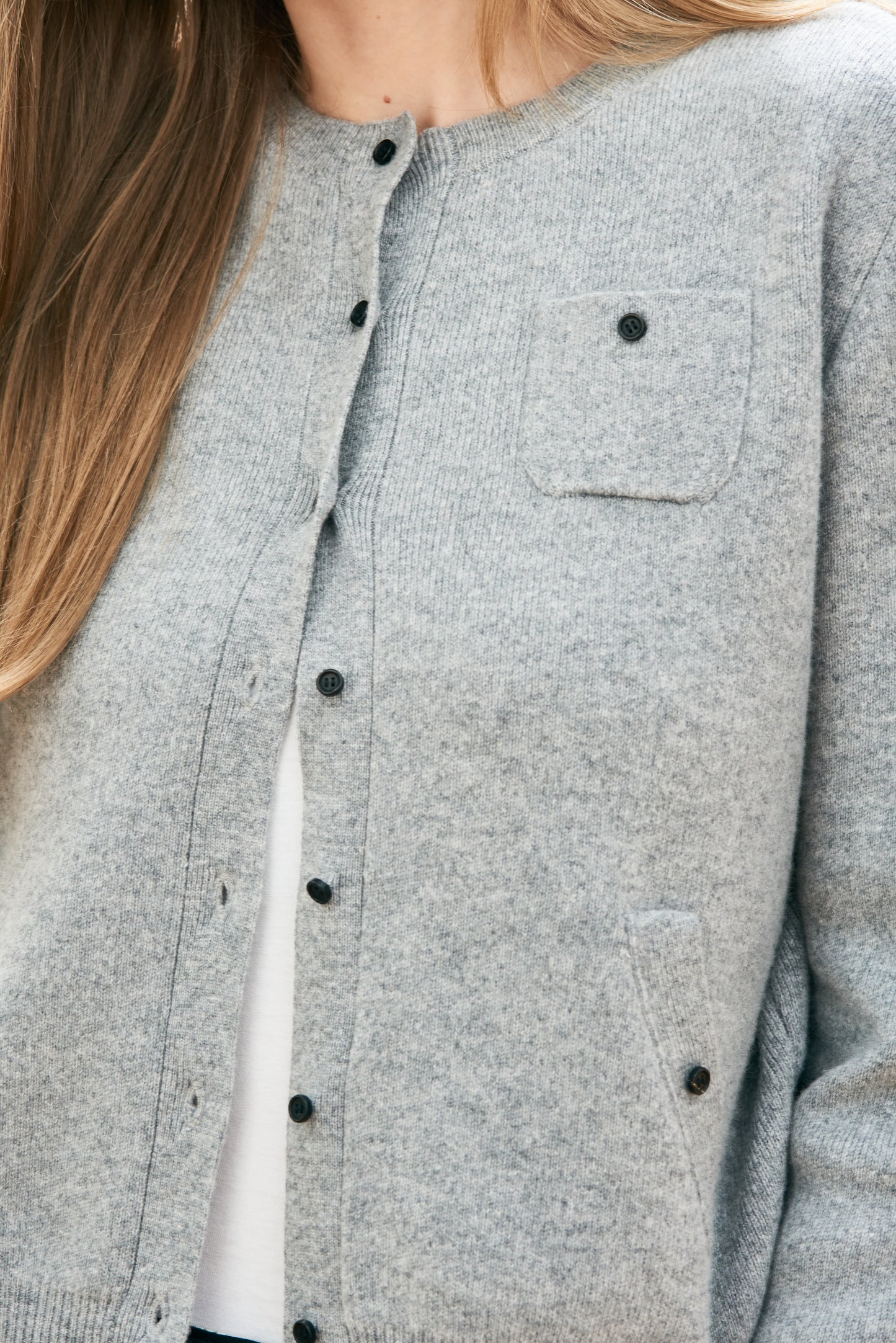 Jumper 1234 - Multi Pocket Cardigan - Smoke