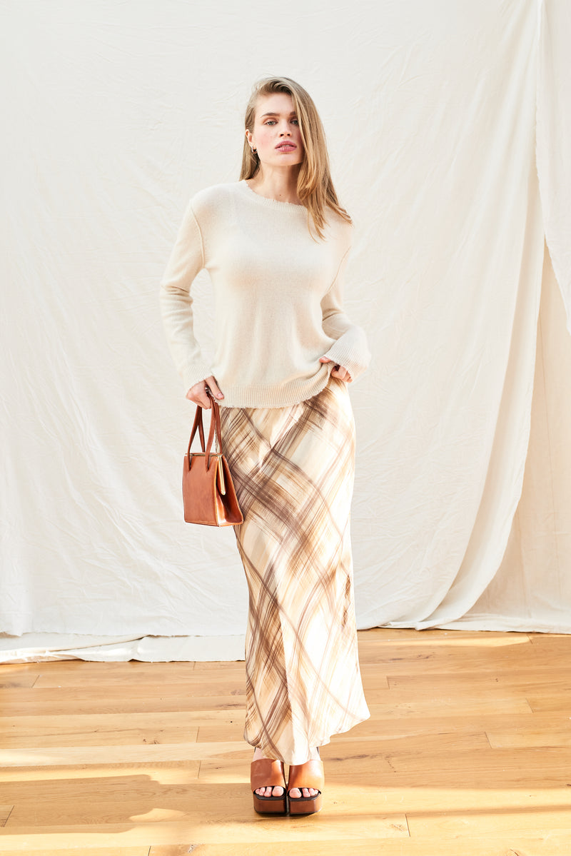Jumper 1234 - Cashmere Distressed Crew Sweater - Oatmeal