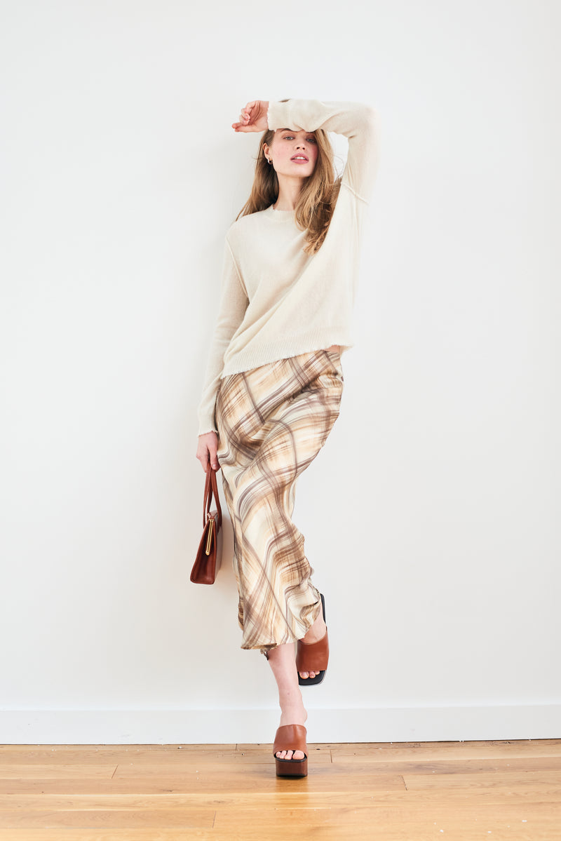 Jumper 1234 - Cashmere Distressed Crew Sweater - Oatmeal