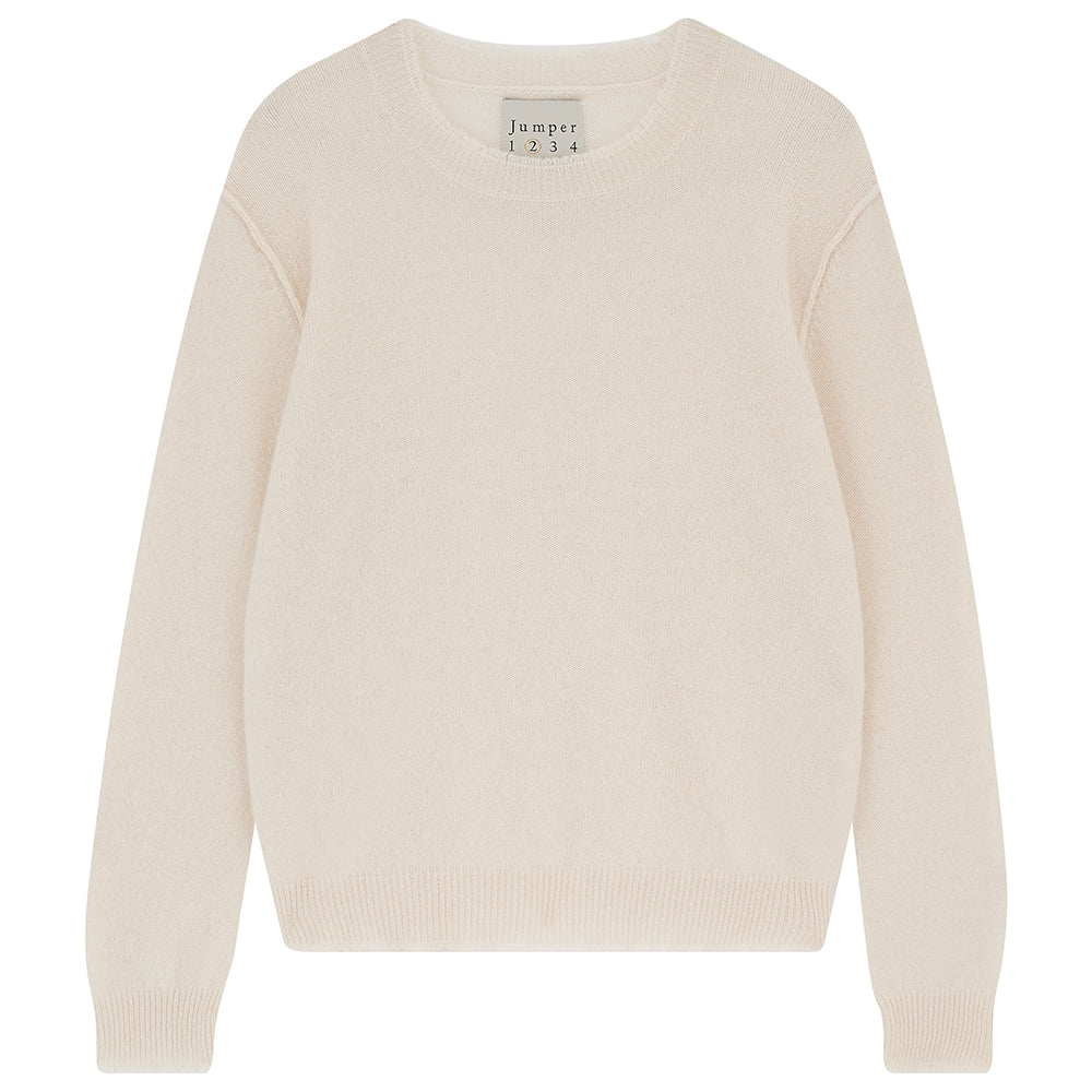 Jumper 1234 - Cashmere Distressed Crew Sweater - Oatmeal
