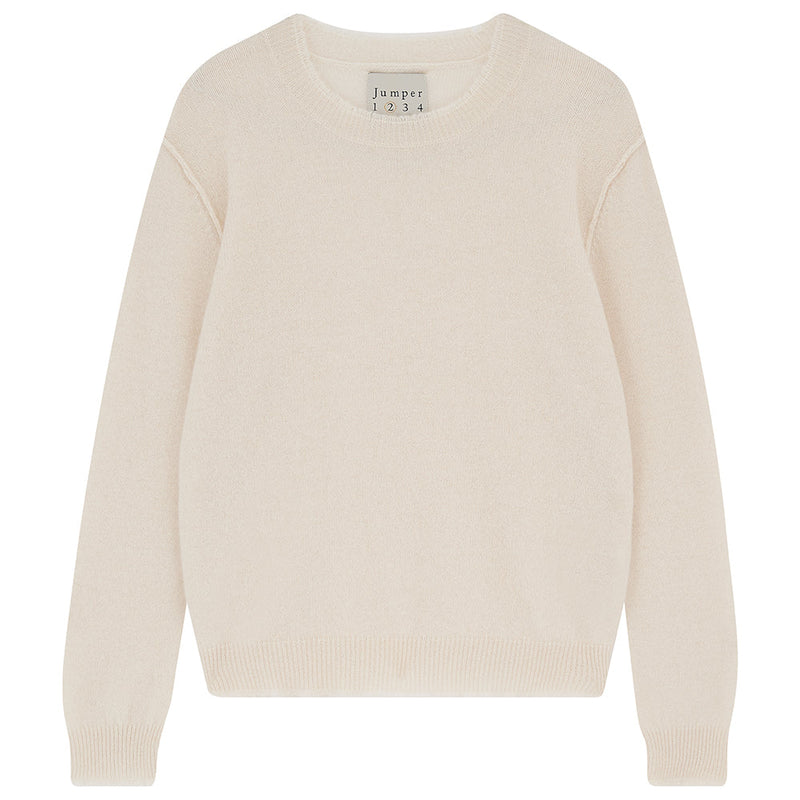 Jumper 1234 - Cashmere Distressed Crew Sweater - Oatmeal