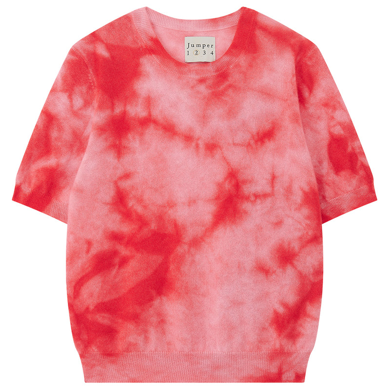 Jumper 1234 - Cashmere Batik Short Sleeve Crew Tee - Red