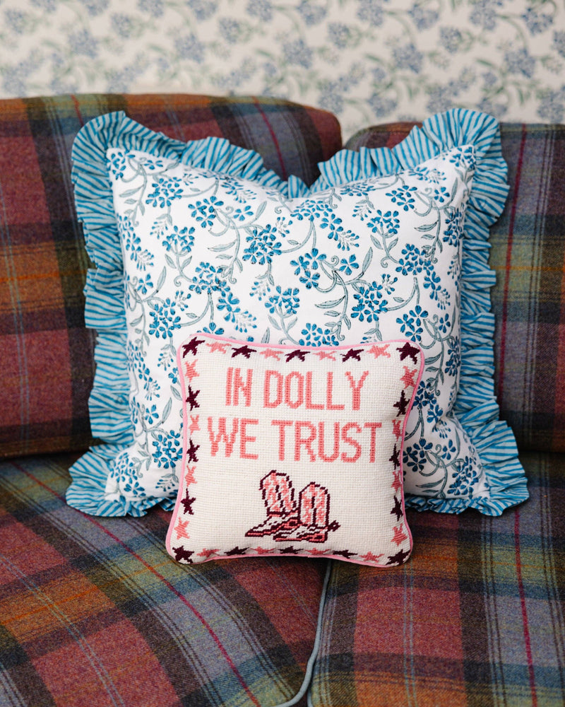 Trust Dolly Needlepoint Pillow