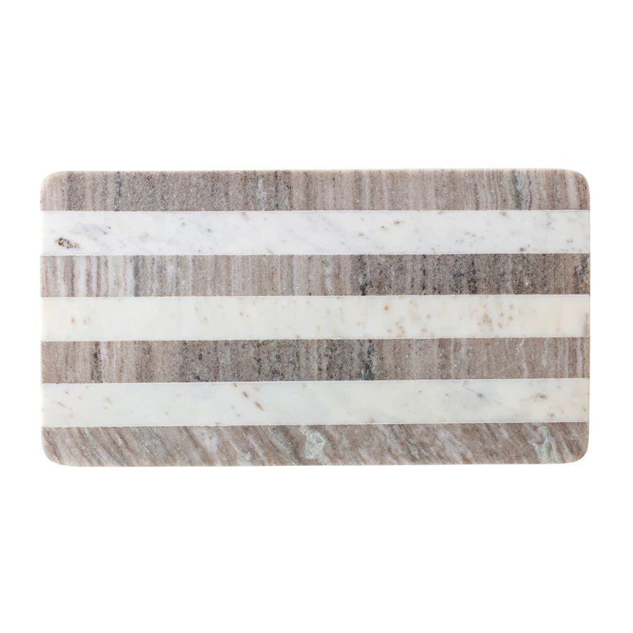 Marble Cheese/Cutting Board w/ Stripes