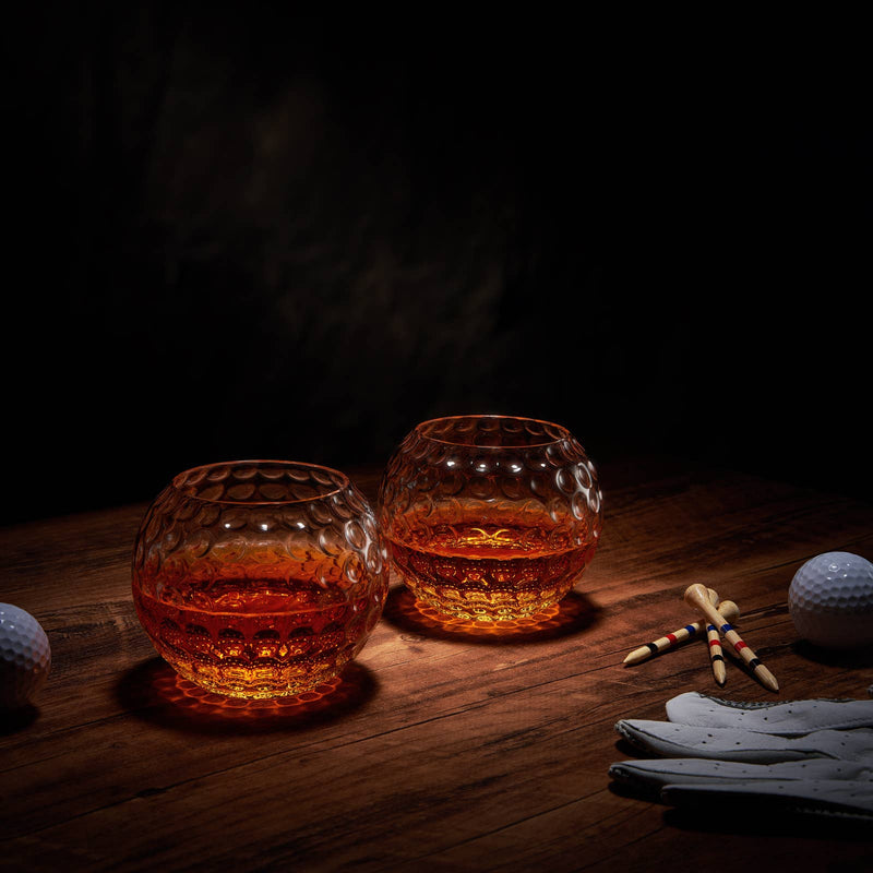 The Wine Savant /  Khen Glassware - Golf Ball Whiskey Glass | Set of 2
