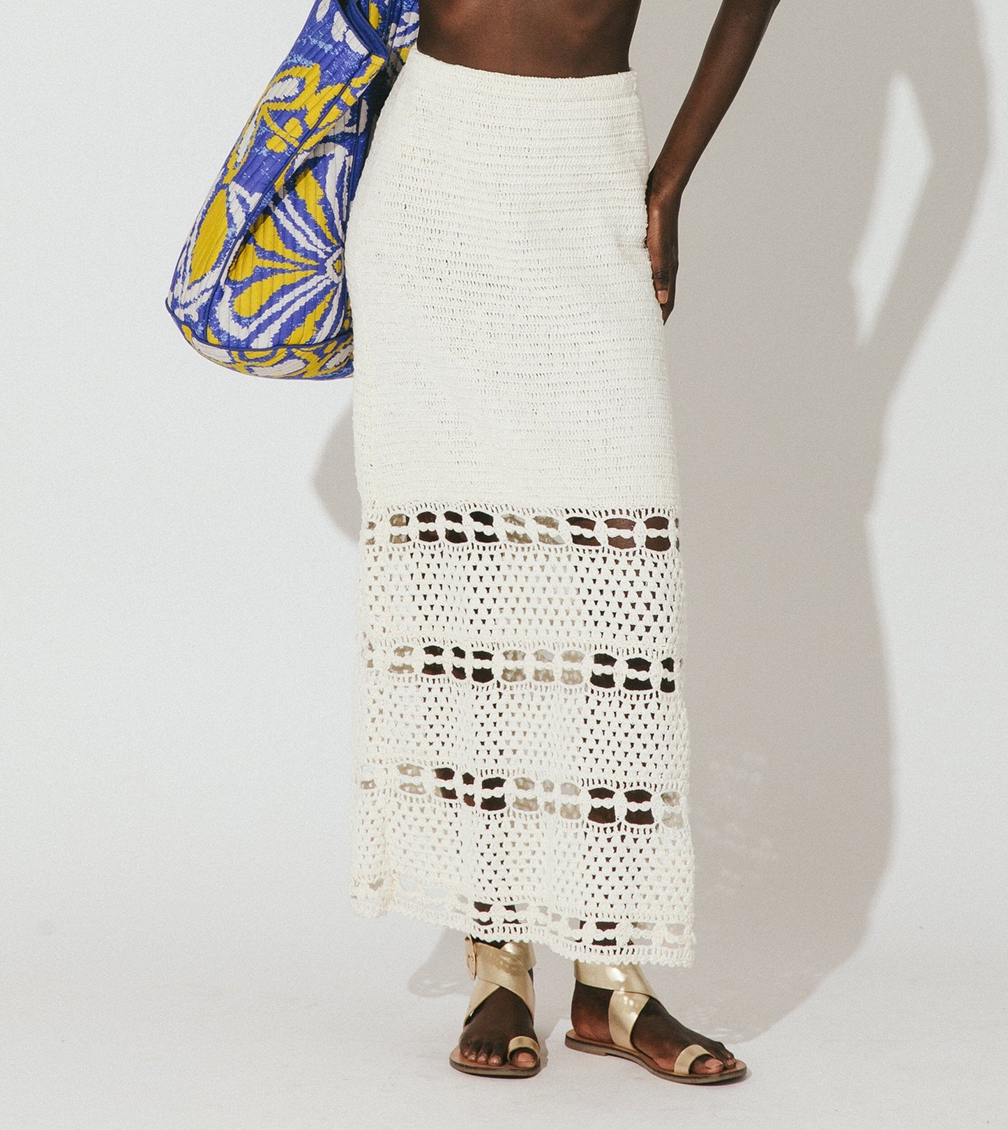 Cleobella - Adela Hand Crochet Midi Skirt - Ivory