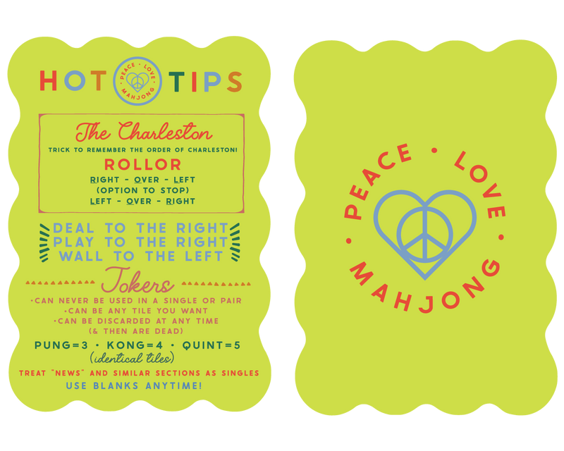 Peace Love Mahjong - Mahjong Tile Shufflers - Set of 2