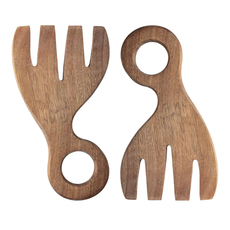 Acacia Wood Salad Servers - Set of 2