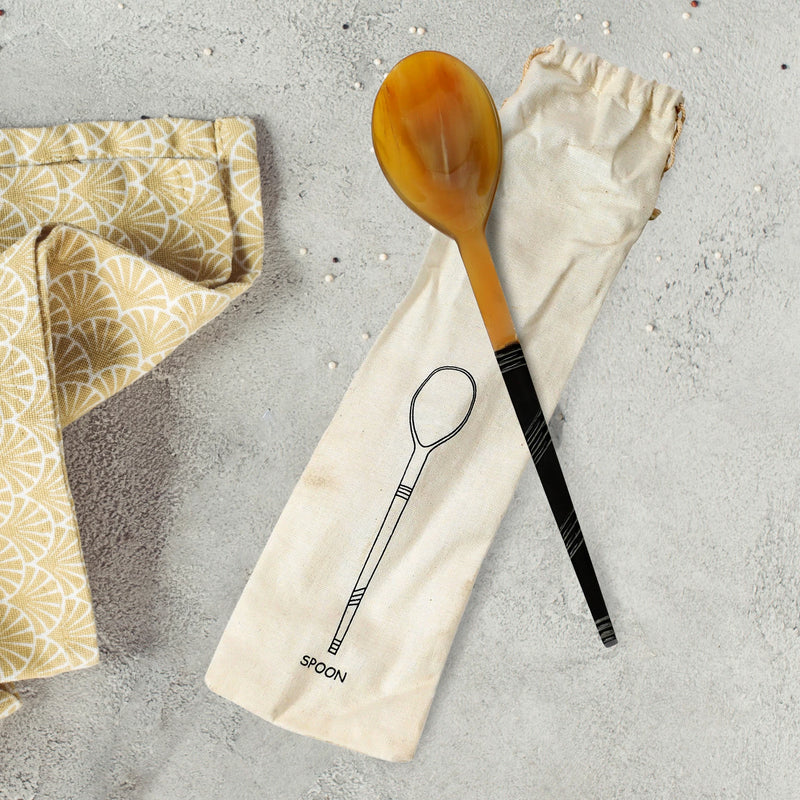 Horn Serving Spoon
