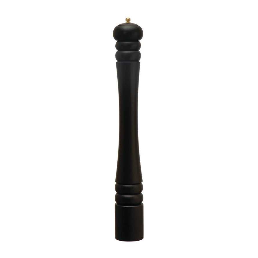 Rubberwood Salt/Pepper Mill, Black