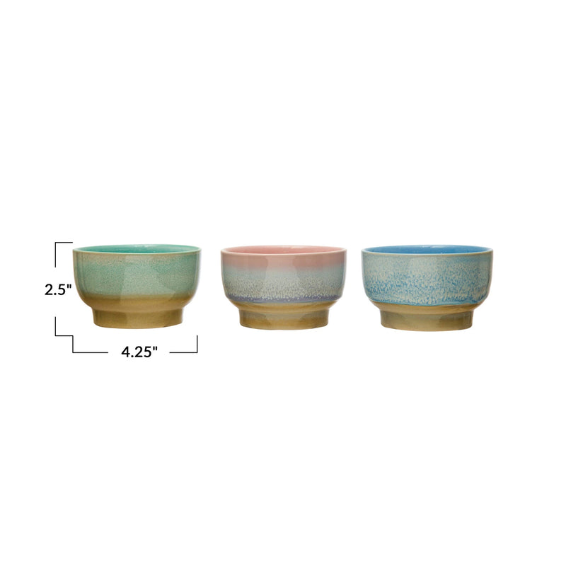 Stoneware Bowl, Reactive Glaze