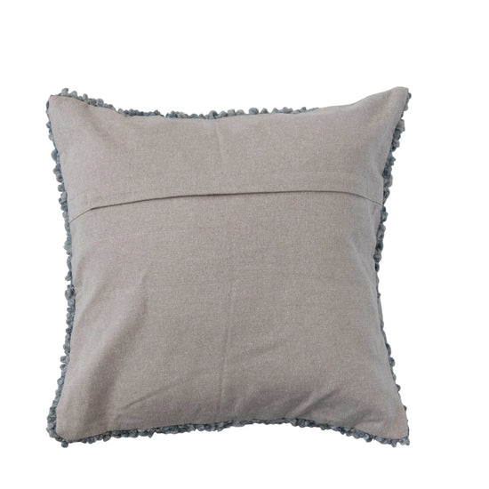 Square Hand-Woven Cotton Bouclé Pillow w