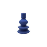 Stoneware Taper Holder, Latex Glaze, Navy Color