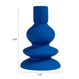 Stoneware Taper Holder, Latex Glaze, Navy Color