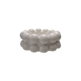 White Stoneware Bowl w/ Balls