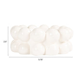 White Stoneware Bowl w/ Balls