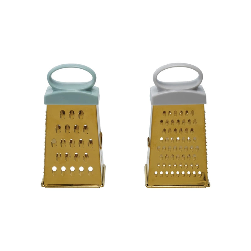 Stainless Steel 4-Sided Grater w/ Gold Finish