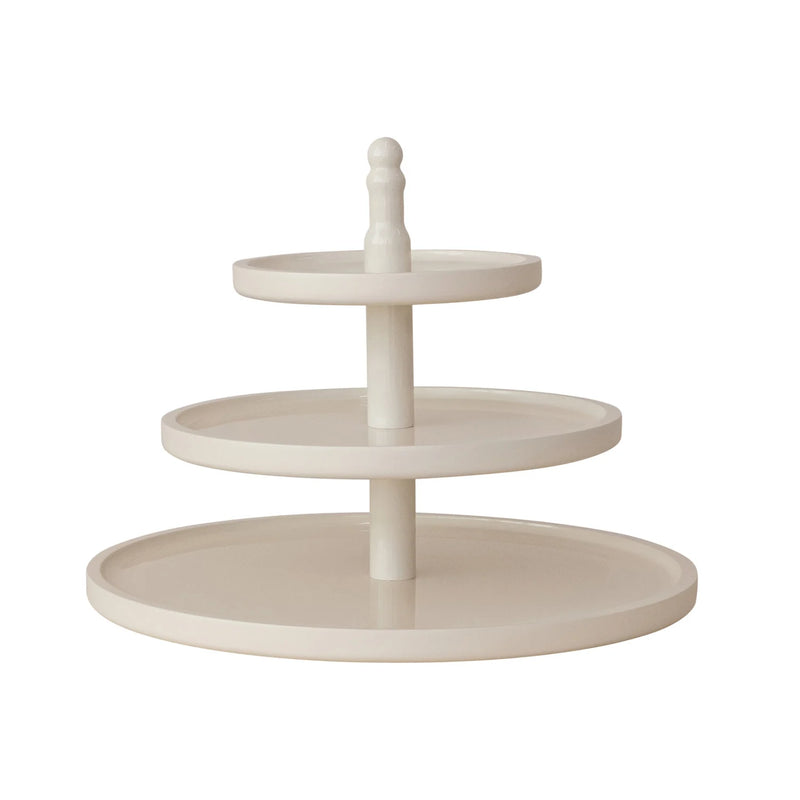MDF Lacquered 3-Tier Tray - White