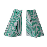 Recycled Stone & Resin Triangular Bookends - Set of 2