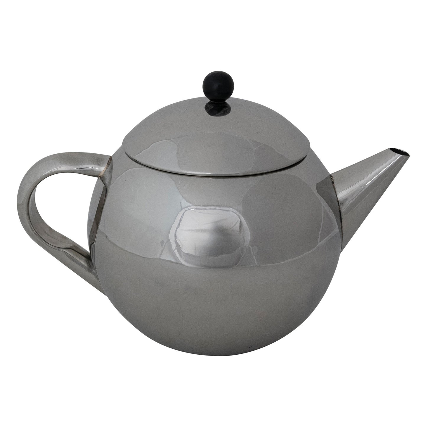 Stainless Steel Teapot w/ Black Knob