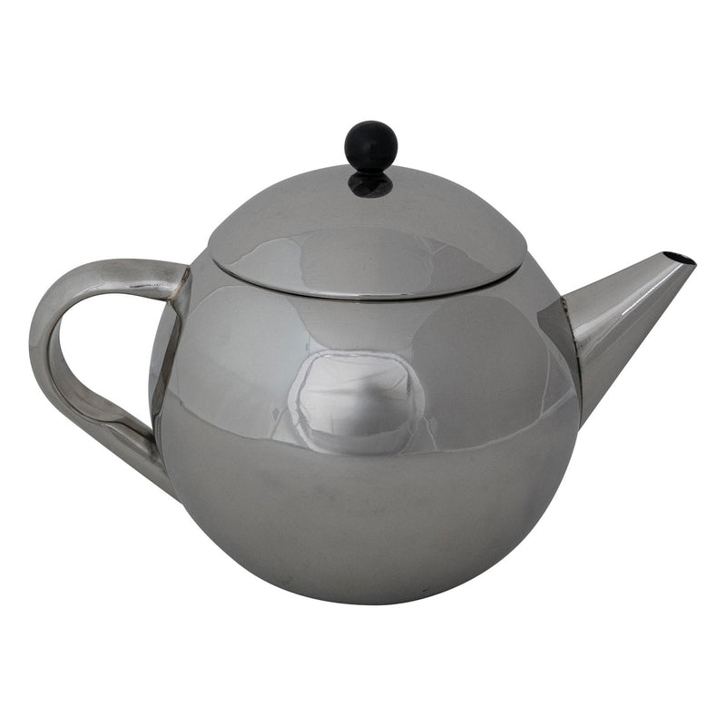 Stainless Steel Teapot w/ Black Knob