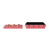 Resin & Brass Studded Box -  Pink & Gold Finish