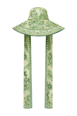 ALEMAIS - Sara Wide Brim Tie Sunhat - Green