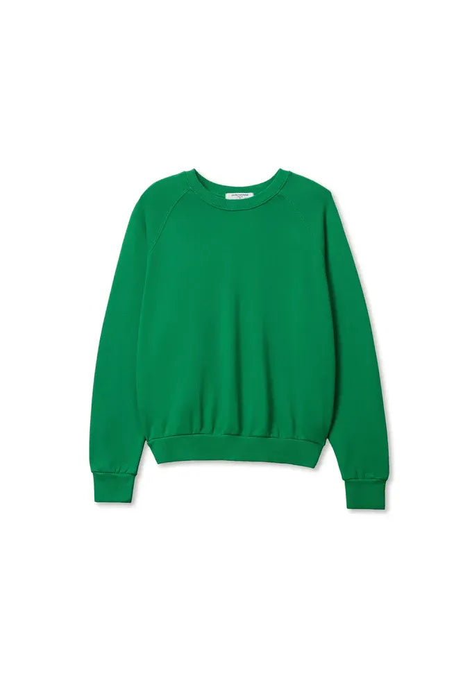 PerfectWhiteTee - Alexi French Terry Raglan Crew - Grass