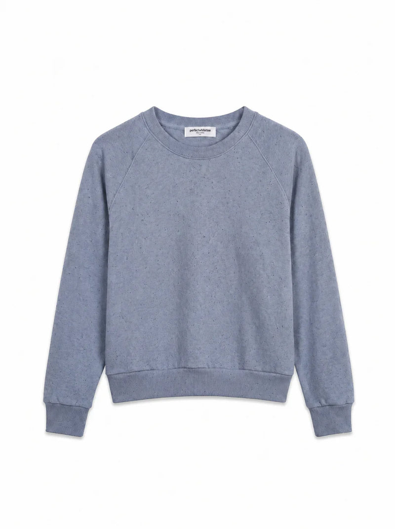 Alexi Speckled Long Sleeve Crewneck Sweatshirt - Turbulence
