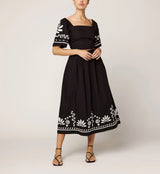 Cleobella - Ashleen Midi Skirt - Black/Ivory