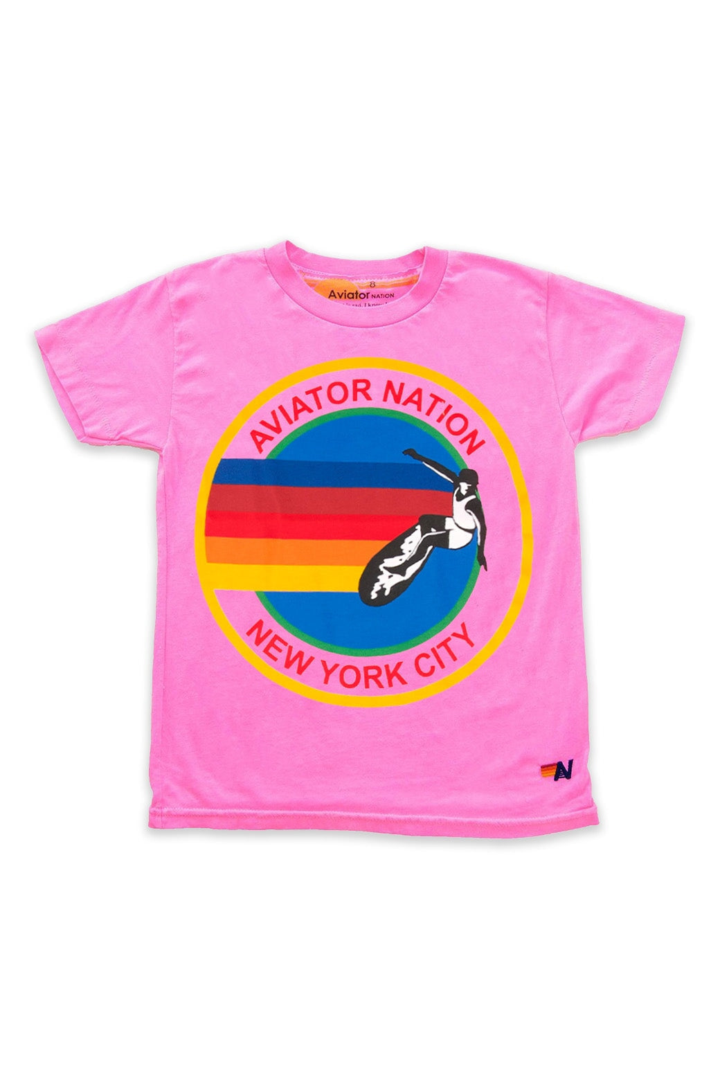 Aviator Nation - NYC Kid's Tee - Neon Pink
