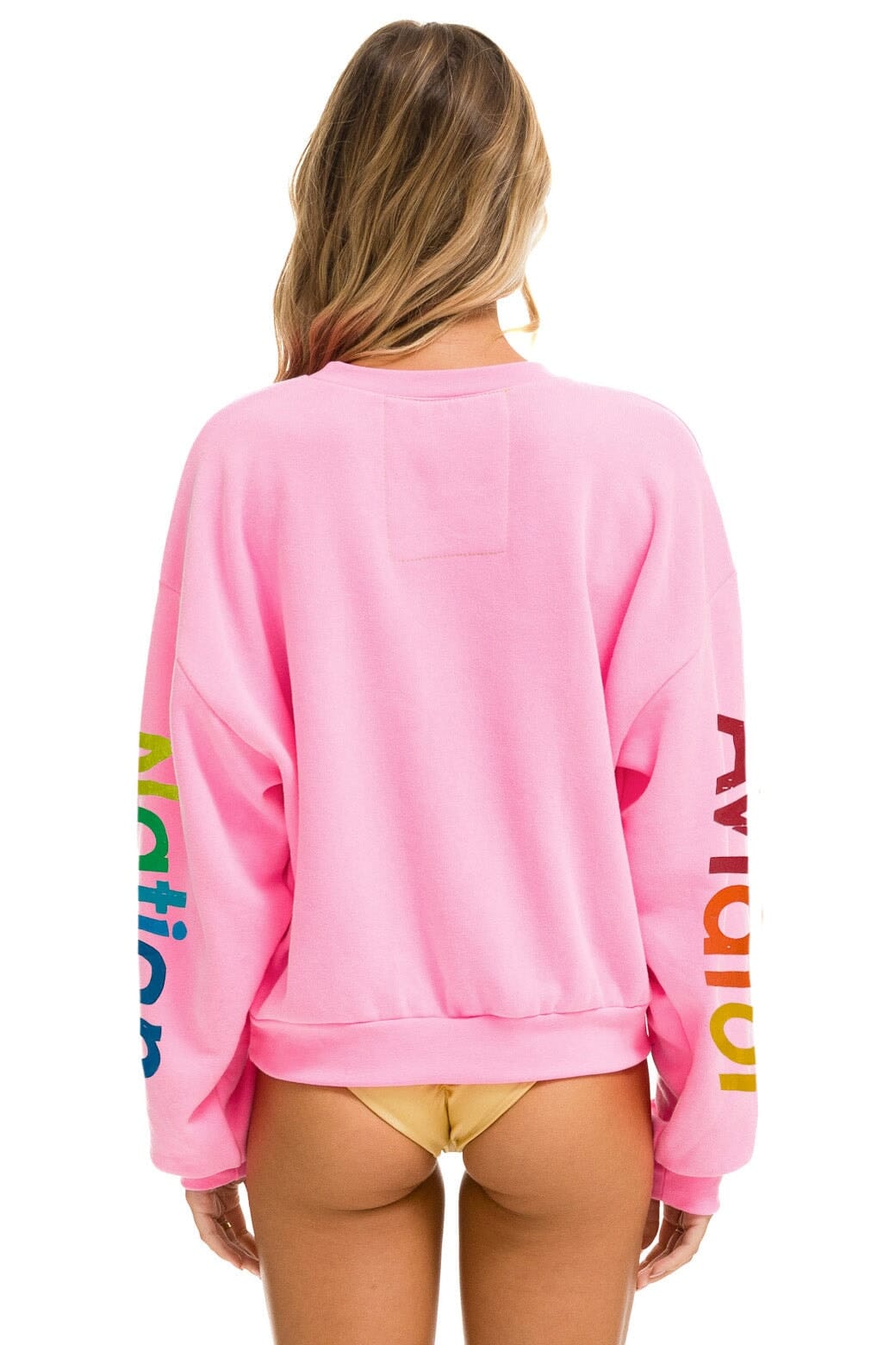 Aviator Nation - Aviator Nation Relaxed Crew Sweatshirt - Neon Pink