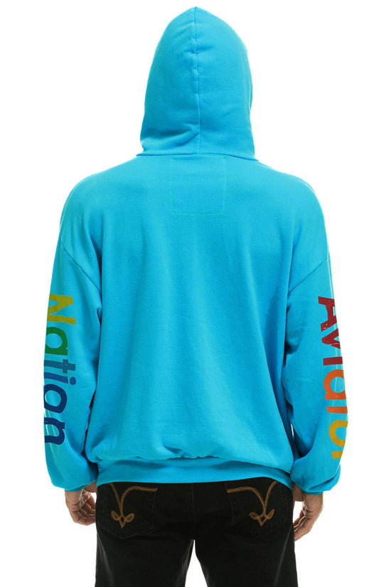 Neon blue sale hoodie