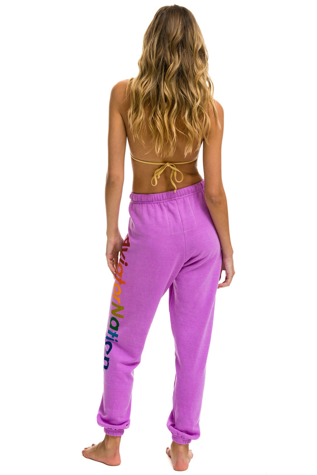 Load image into Gallery viewer, Aviator Nation Women&amp;#39;s Sweatpant, Neon Purple
