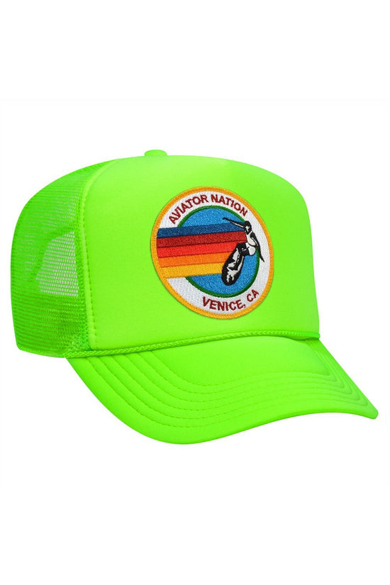 Aviator Nation Trucker Hat, Neon Green