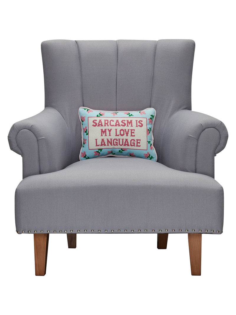 Sarcasm Is My Love Embroidered Pillow