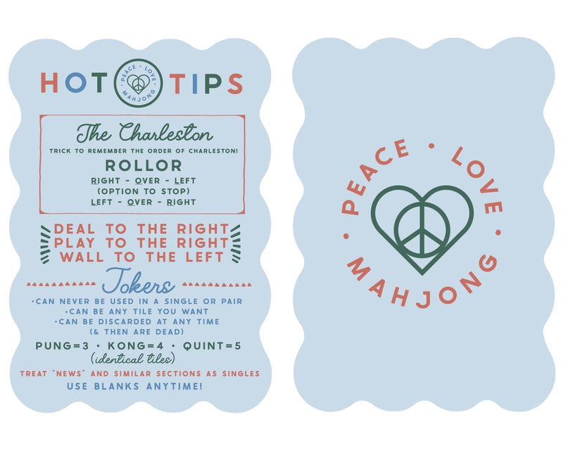 Peace Love Mahjong - Mahjong Tile Shufflers - Set of 2