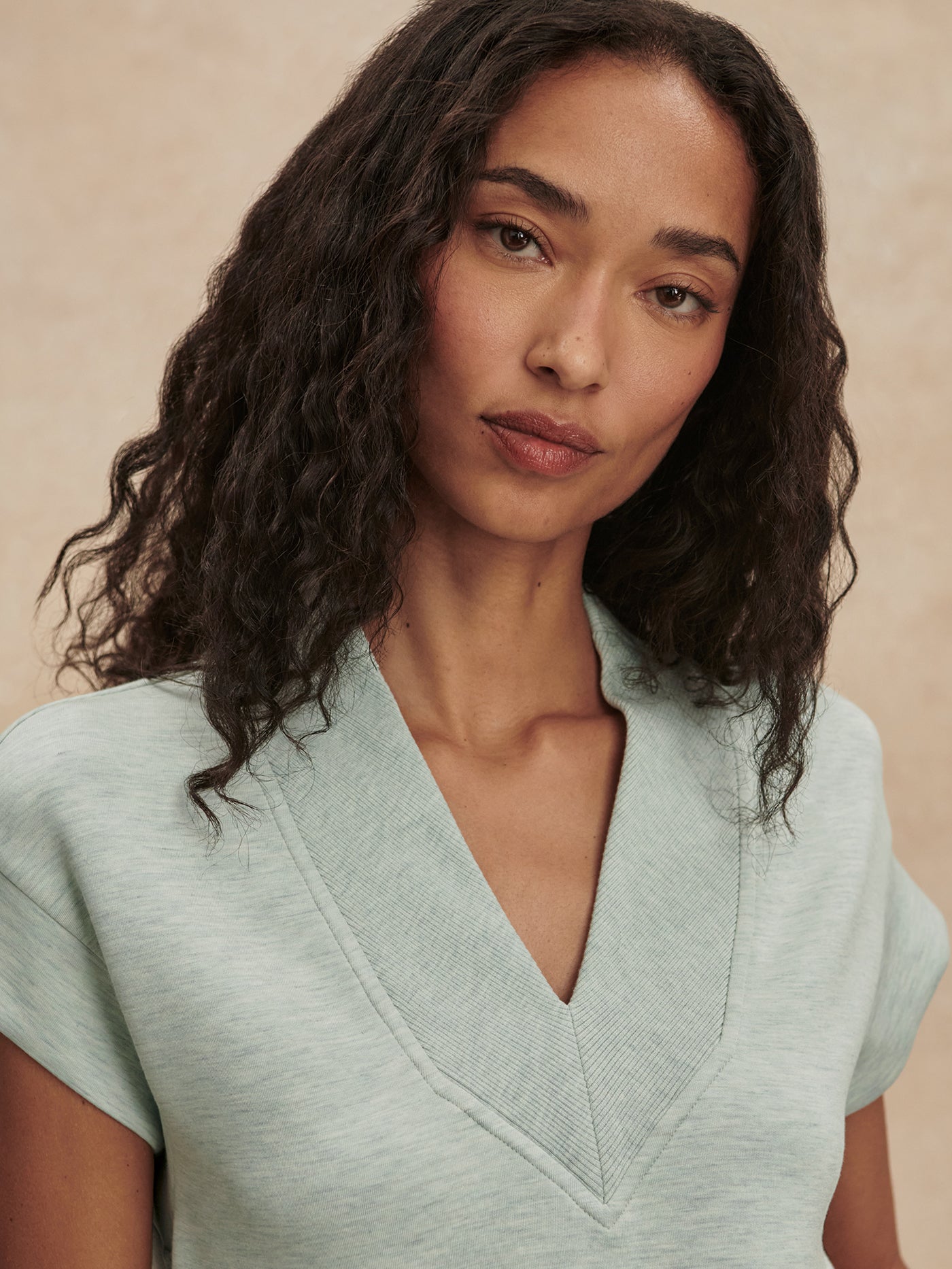 Varley - Gracee V Neck Tank - Mint Green Marl