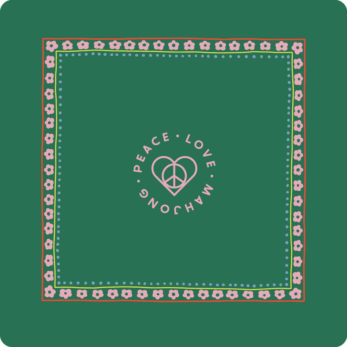 Peace Love Mahjong - Neoprene Mat