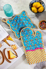 Furbish Studio - Blue Pot Holder & Oven Mitt