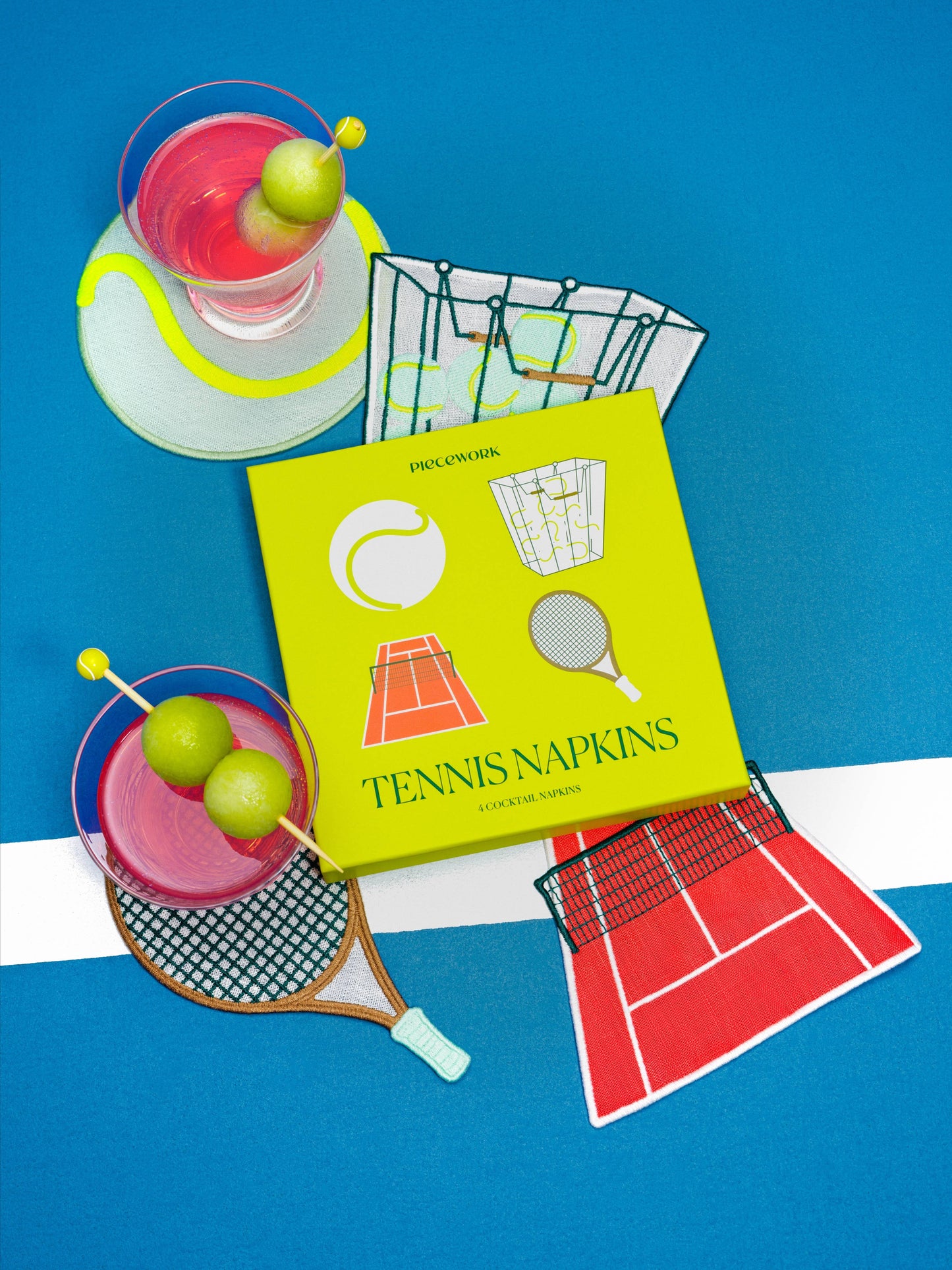 Tennis Cocktail Napkins - Set of 4